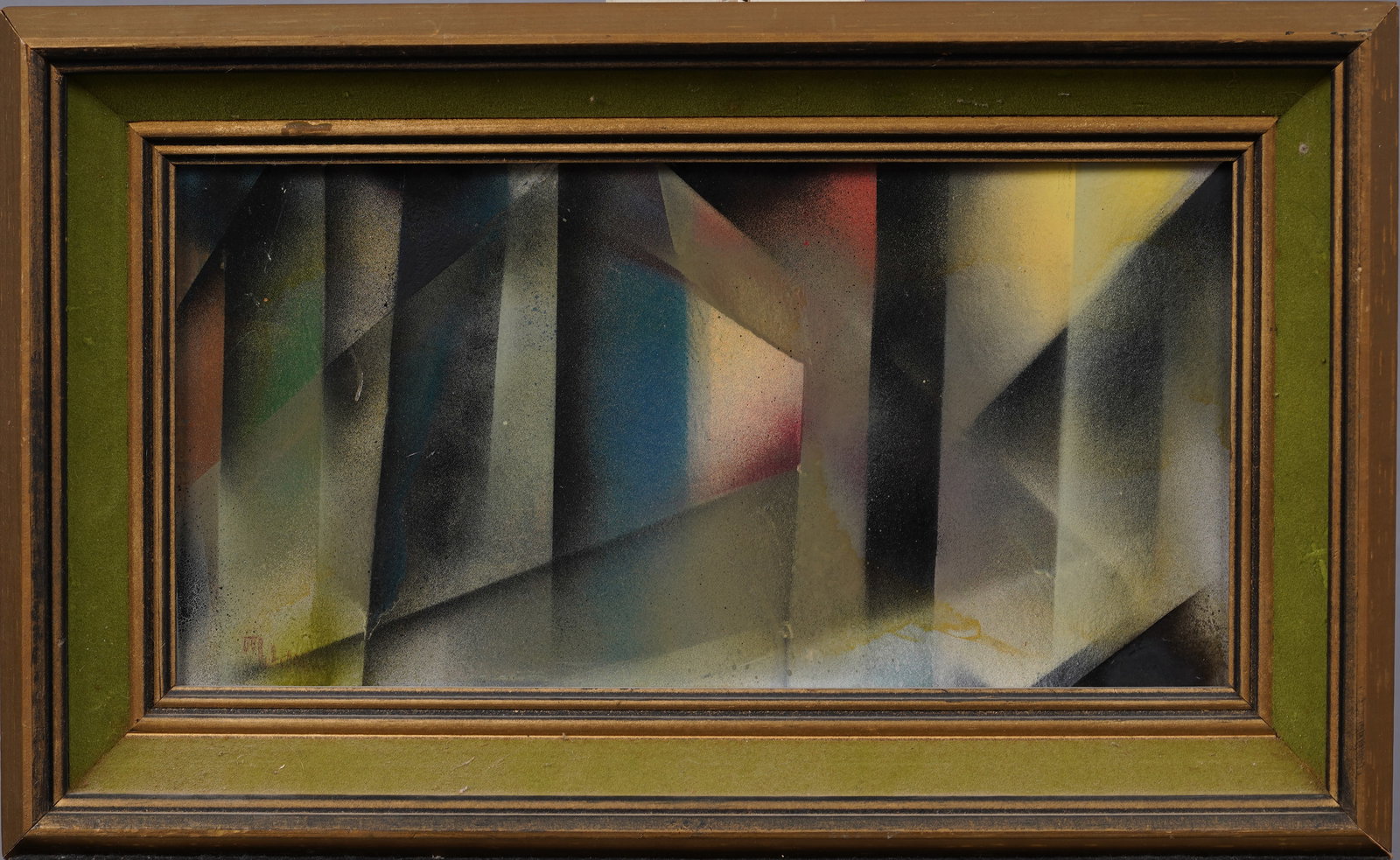 Marie Wilner (B.1910) Antique American Rayonist Abstract Mid Century Framed Modern Oil Painting: Antique American modernist oil painting by Marie Wilner (Born 1910). Oil on board. Signed. Framed. Measuring 11 by 18 inches overall and 7 by 14 painting alone. Artist Bio: Marie Wilner was born in 19