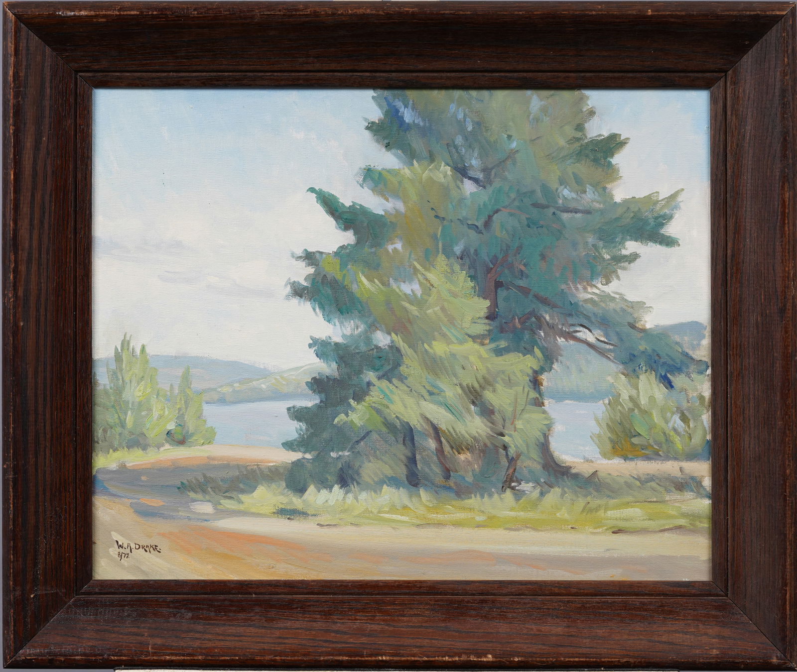 Antique Canadian Impressionist Forest Landscape Signed Framed Oil Painting (1 of 5)