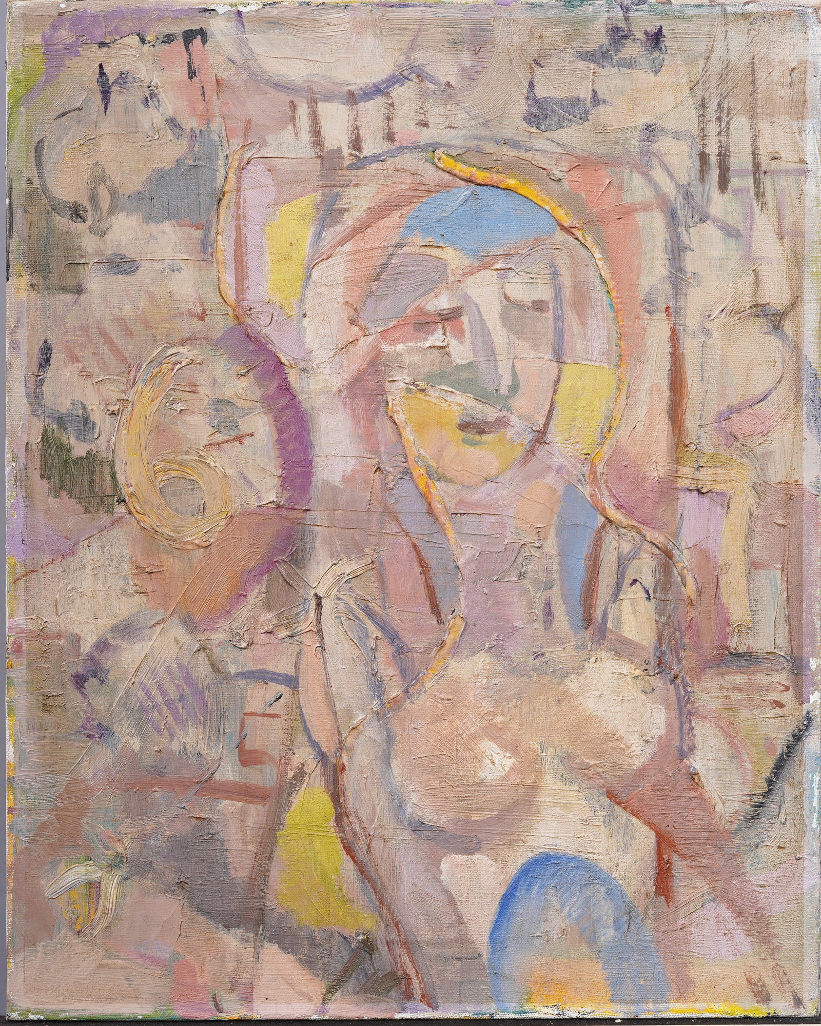 Antique American Modernist Abstract Expressionist Nude Woman Original Oil Painting: Antique American abstract expressionist nude woman oil painting. Oil on canvas. Measuring 16 by 20 inches. Please see all images for condition. Size is measured and written on the back of the painting