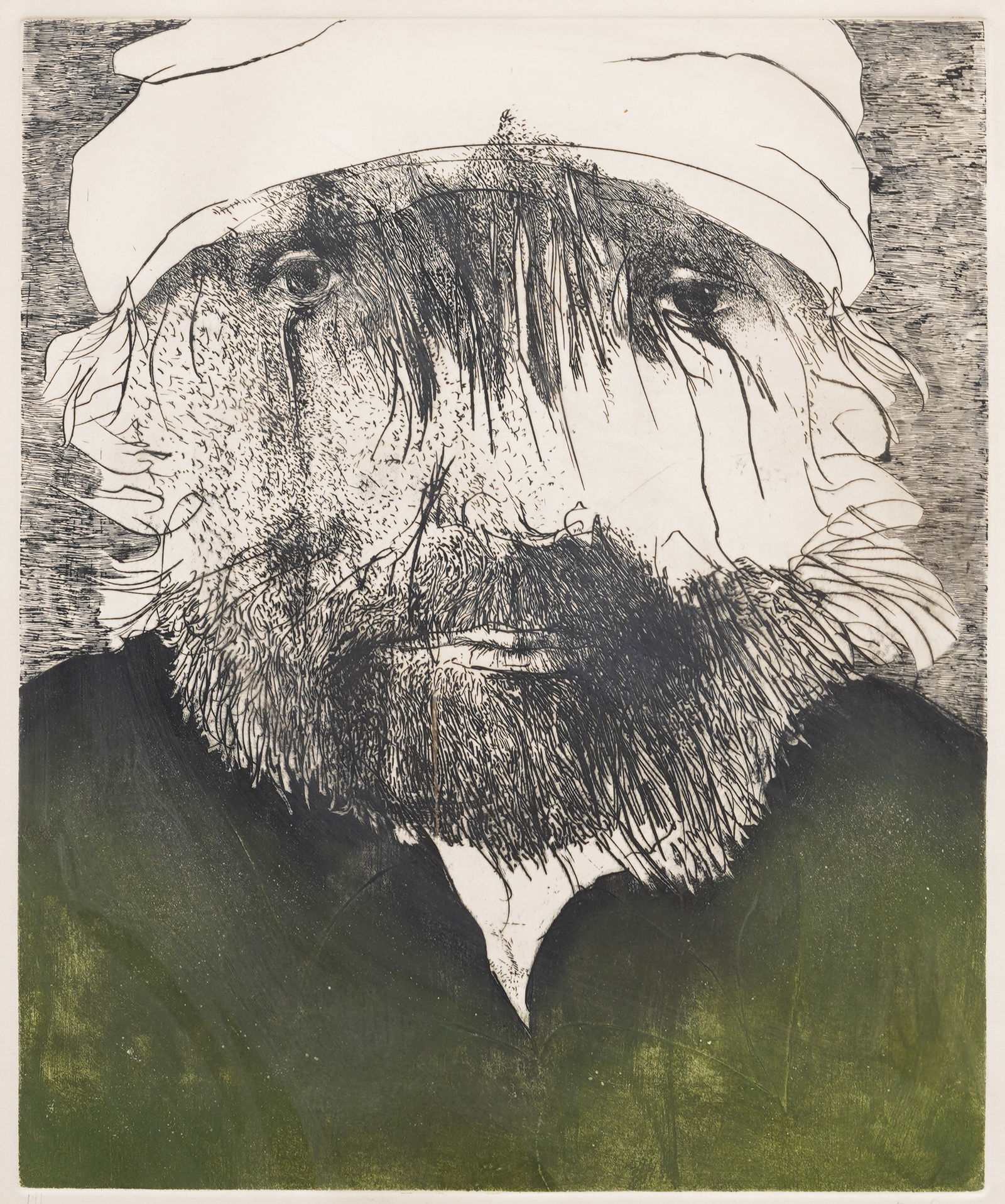 Vintage Modern Art Signed Etching "Portrait of Hercules Seghers" by Leonard Baskin (1922 - 2000) (1 of 6)