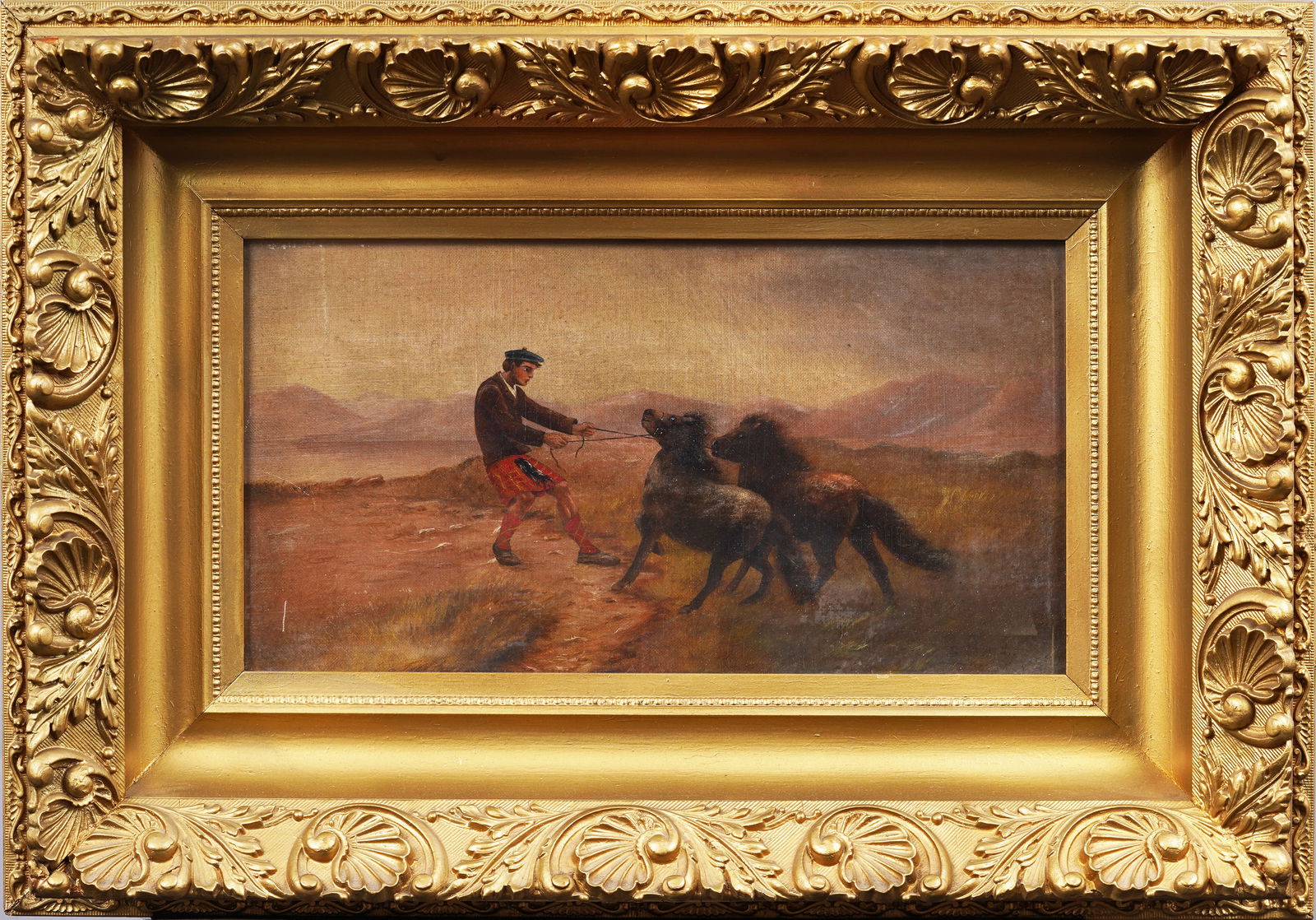 19th Century Scottish Landscape Framed Antique Original Horse Portrait Oil Painting (1 of 4)