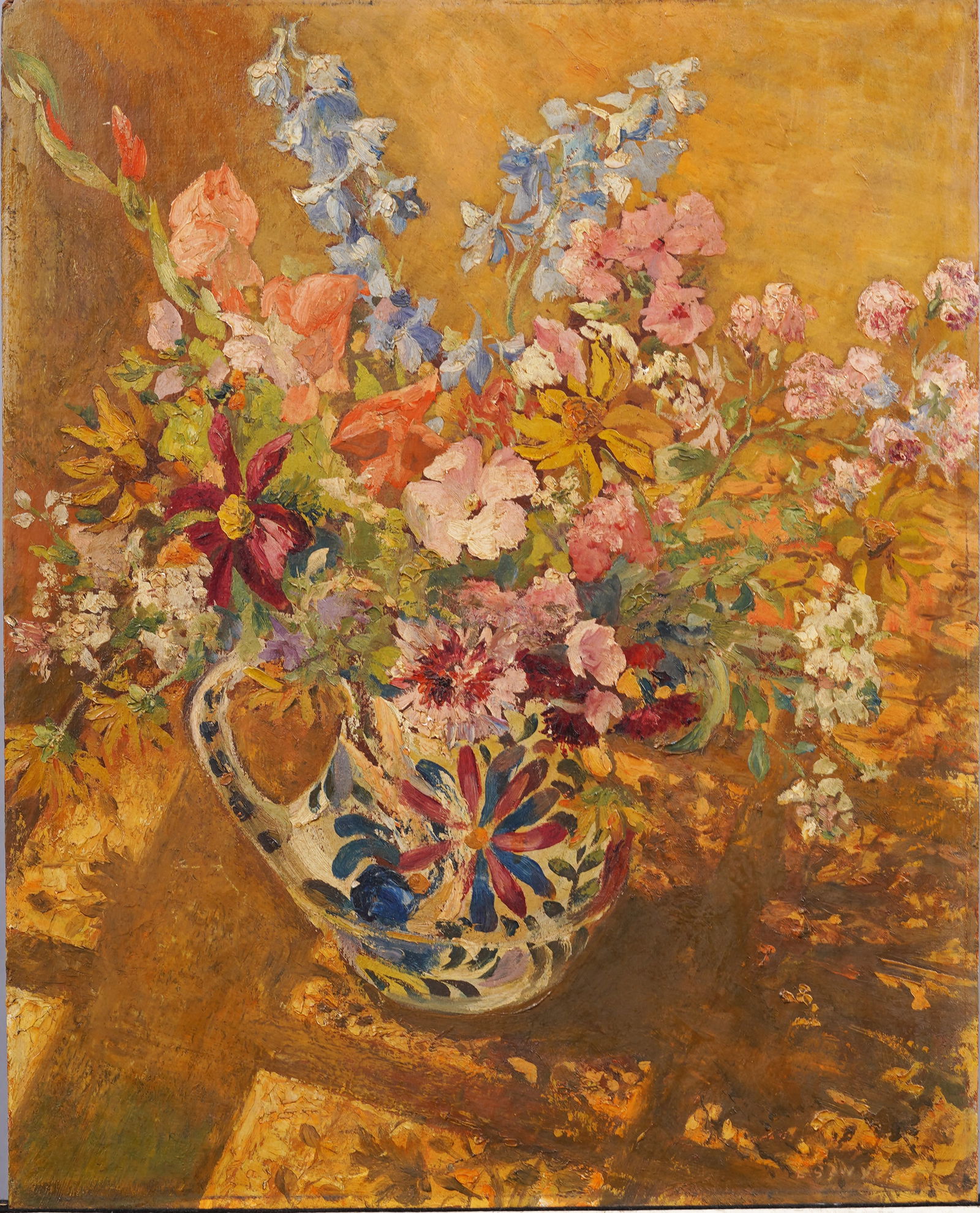"Sunlight" American Impressionist MASTERPIECE Flower Still Life Signed Oil Painting (1 of 5)