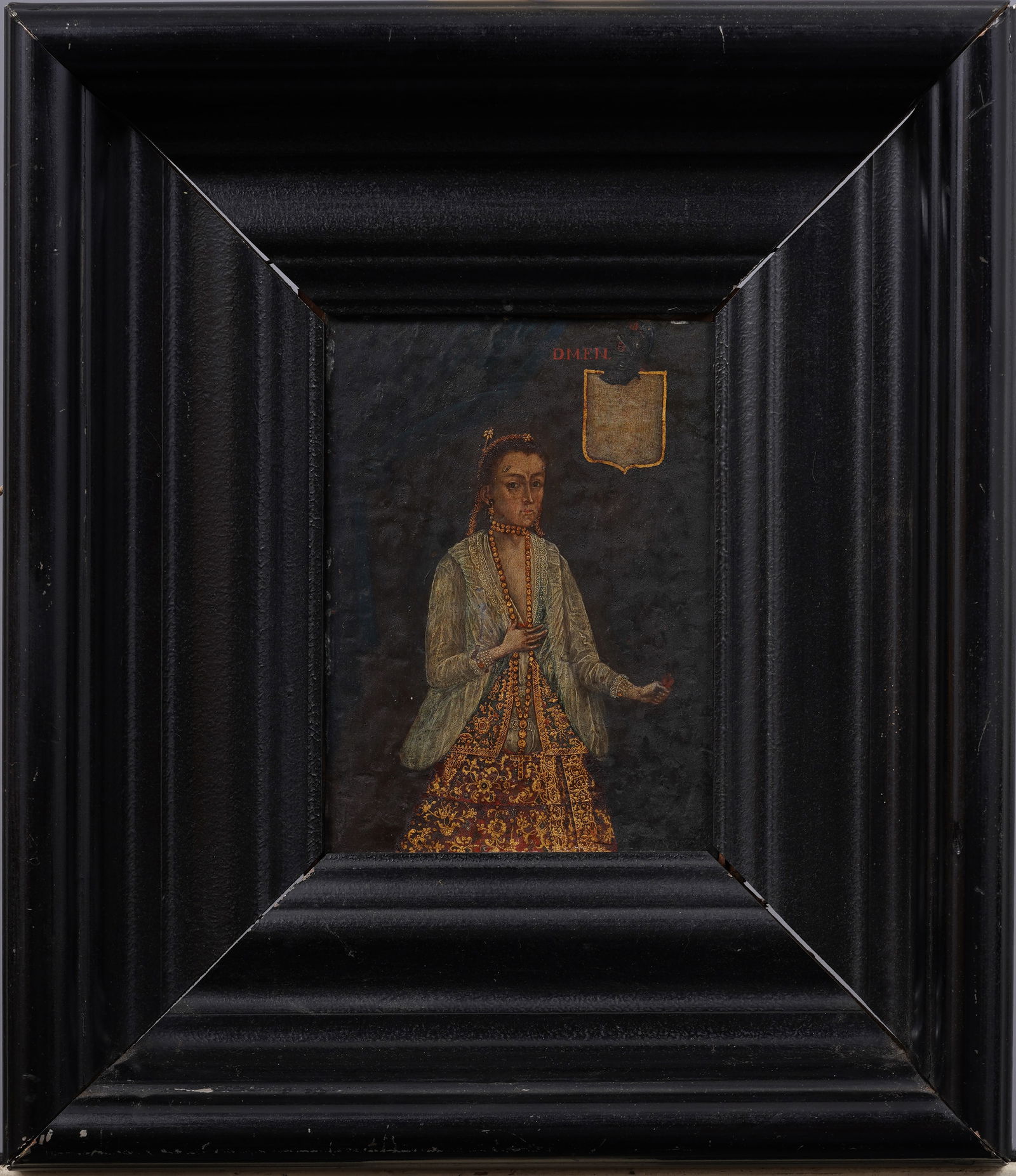 Highly Detailed Old Master Woman Portrait Framed Antique Oil Painting (1 of 4)