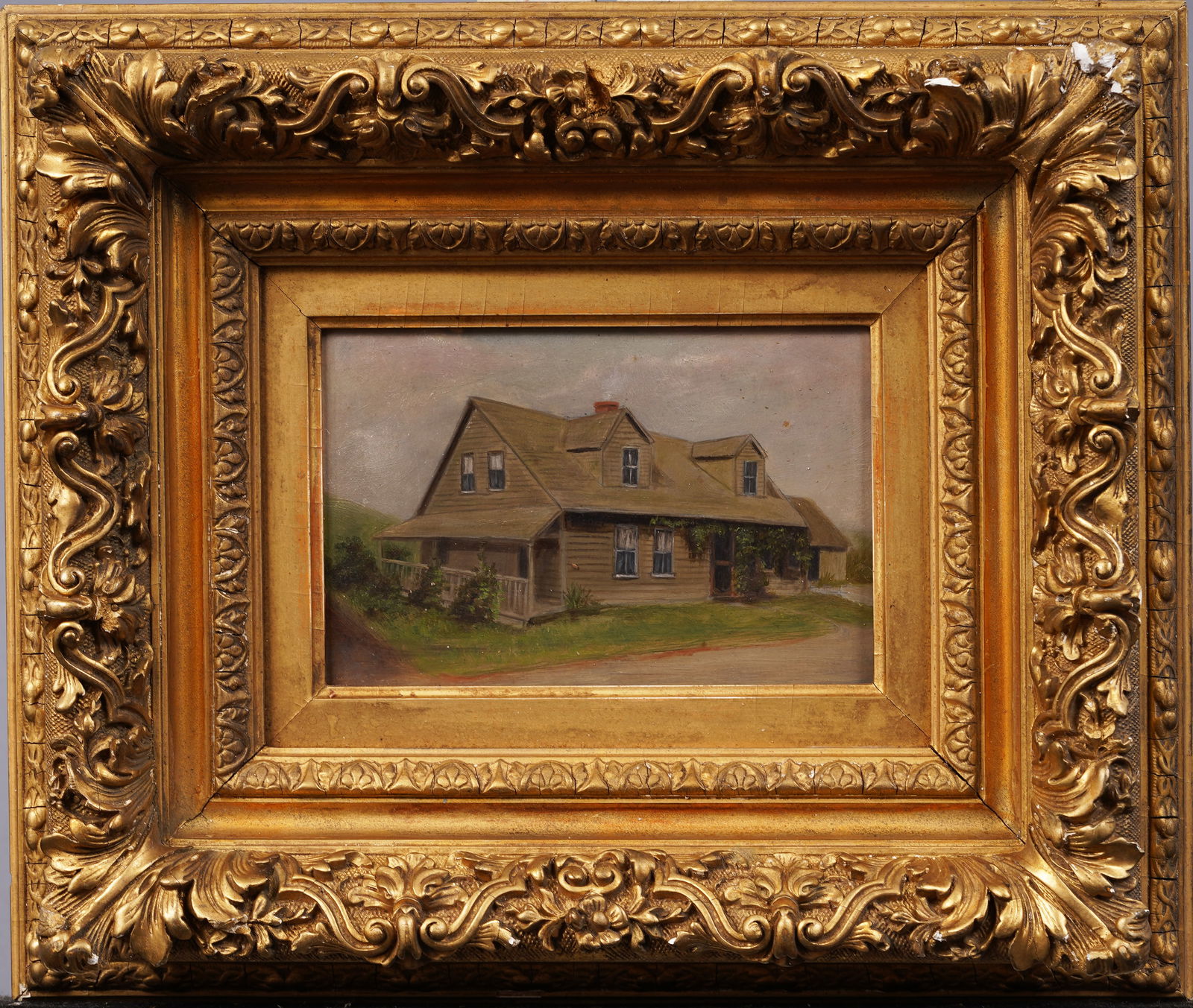 Antique American School Finely Framed 19th Century Landscape Original Oil Painting (1 of 4)