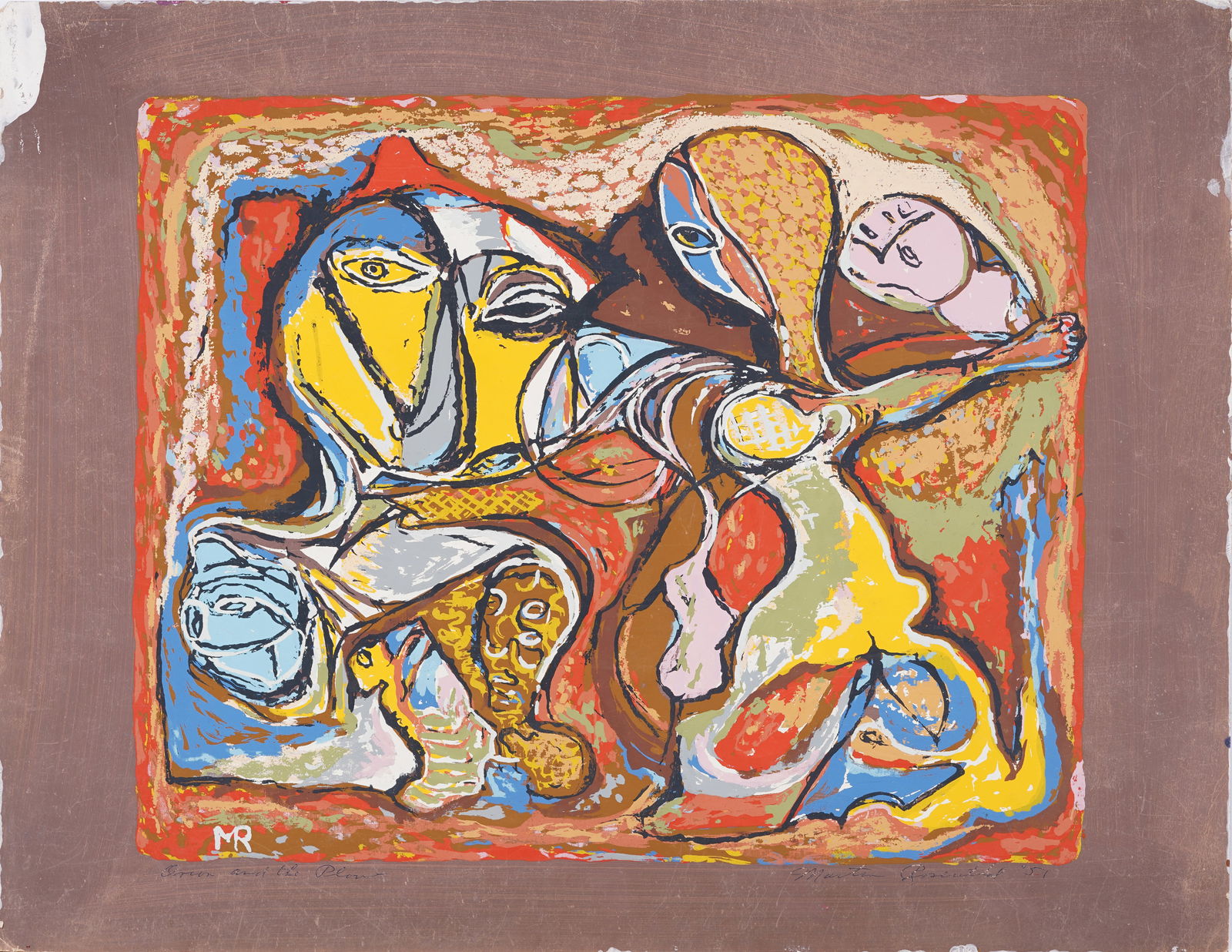 Martin Rosenthal (1899 - 1974) Antique American Double Sided Abstract Expressionist Oil Painting (1 of 9)