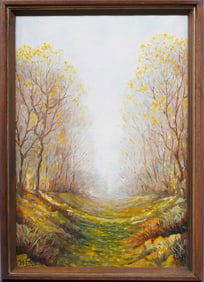 Joseph P. Frey (1892 - 1977) Antique American Impressionist California Fall Landscape Painting