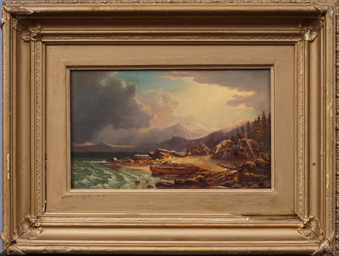 Augustus Rockwell (1822-1882) Antique Canadian Labrador Landscape Hudson River School Oil Painting (1 of 9)