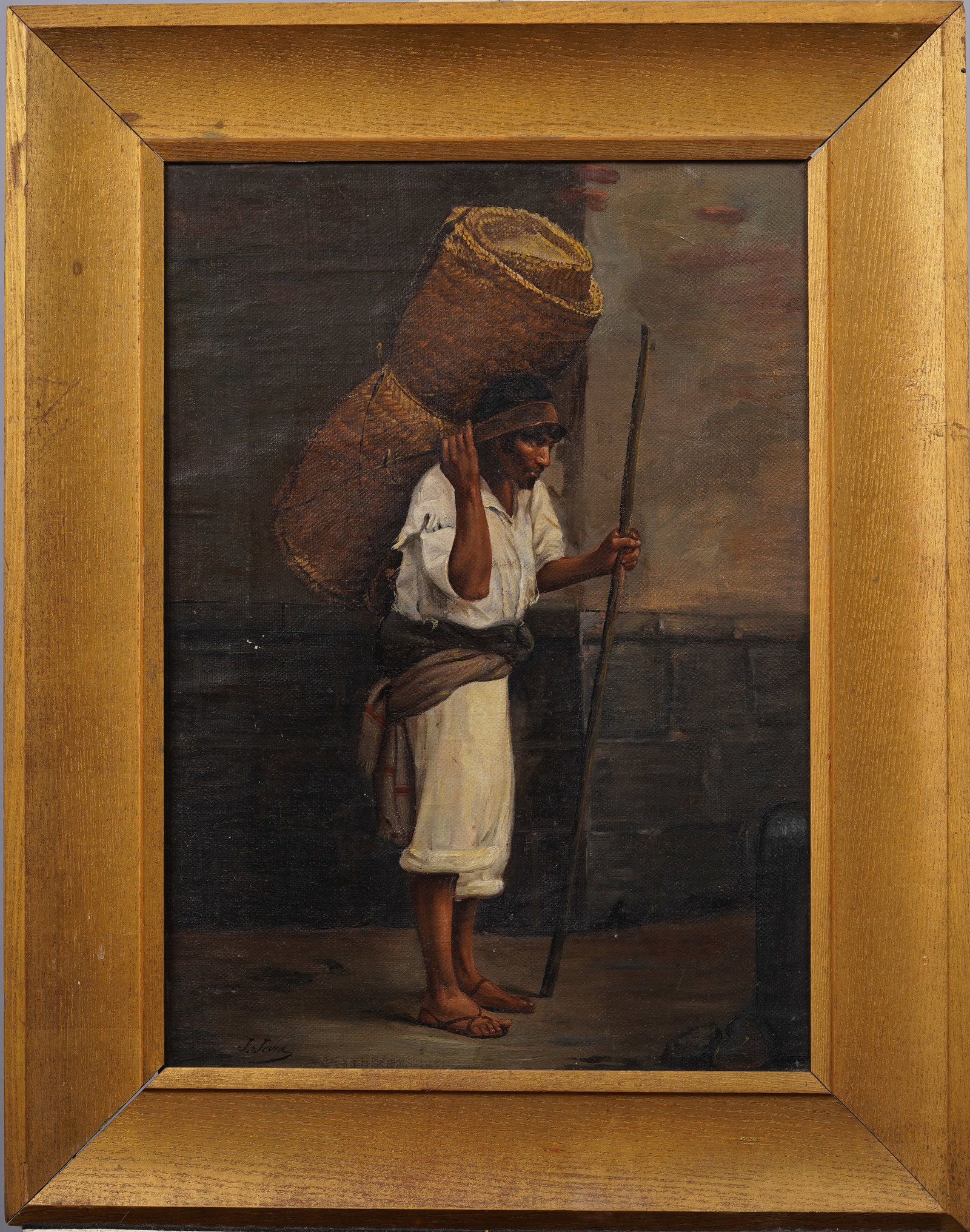 Jose Jara (1866-1939) Antique Mexican 19th Century Realist Male Portrait Framed Oil Painting (1 of 8)