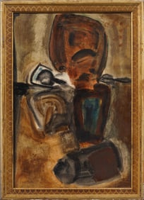 Important Antique American Cubist Still Life Abstract Framed Early 1900s Original Oil Painting