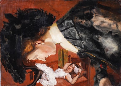 Finely Painted 19th Century Paris School French Impressionist Woman Portrait Studio Oil Painting