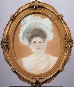 Henry Richard Boehm (1870-1914) Antique American Rare Important Woman Portrait Painting