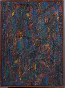 Misha Reznikoff (1905-1971) Antique Ukrainian American Abstract Expressionist Thick Impasto Painting