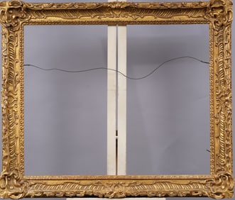 LARGE Antique American Gold Giltwood Fancy Carved Ornate Oil Painting Frame