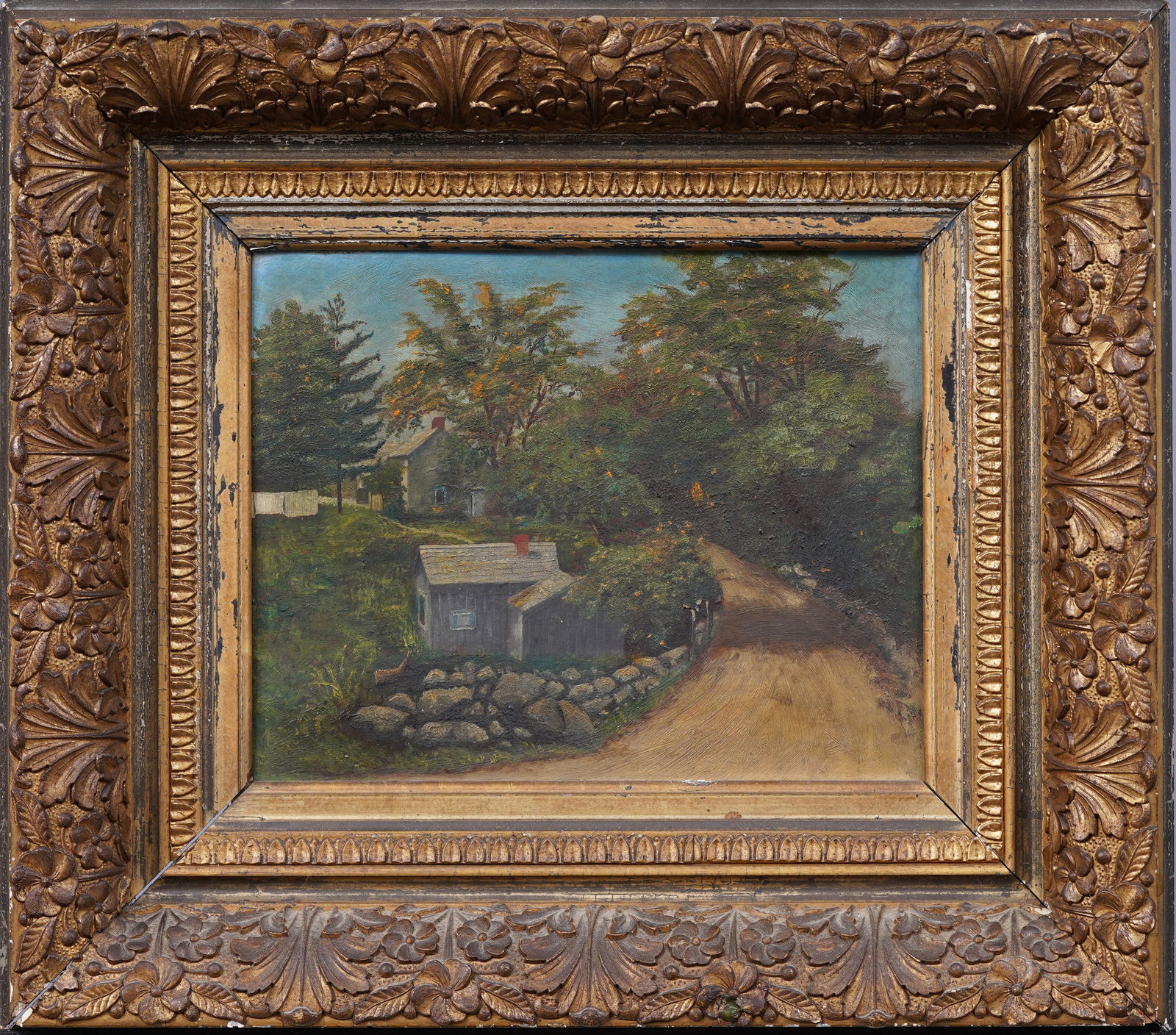 Antique American Impressionist Framed Landscape Original Oil Painting (1 of 5)