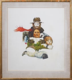 Herbert Tauss (1929-2001) Vintage American Book Cover Illustration Painting