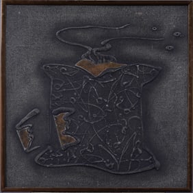 Maria Socorro Francisco Vintage Abstract American School Framed Original Oil Painting