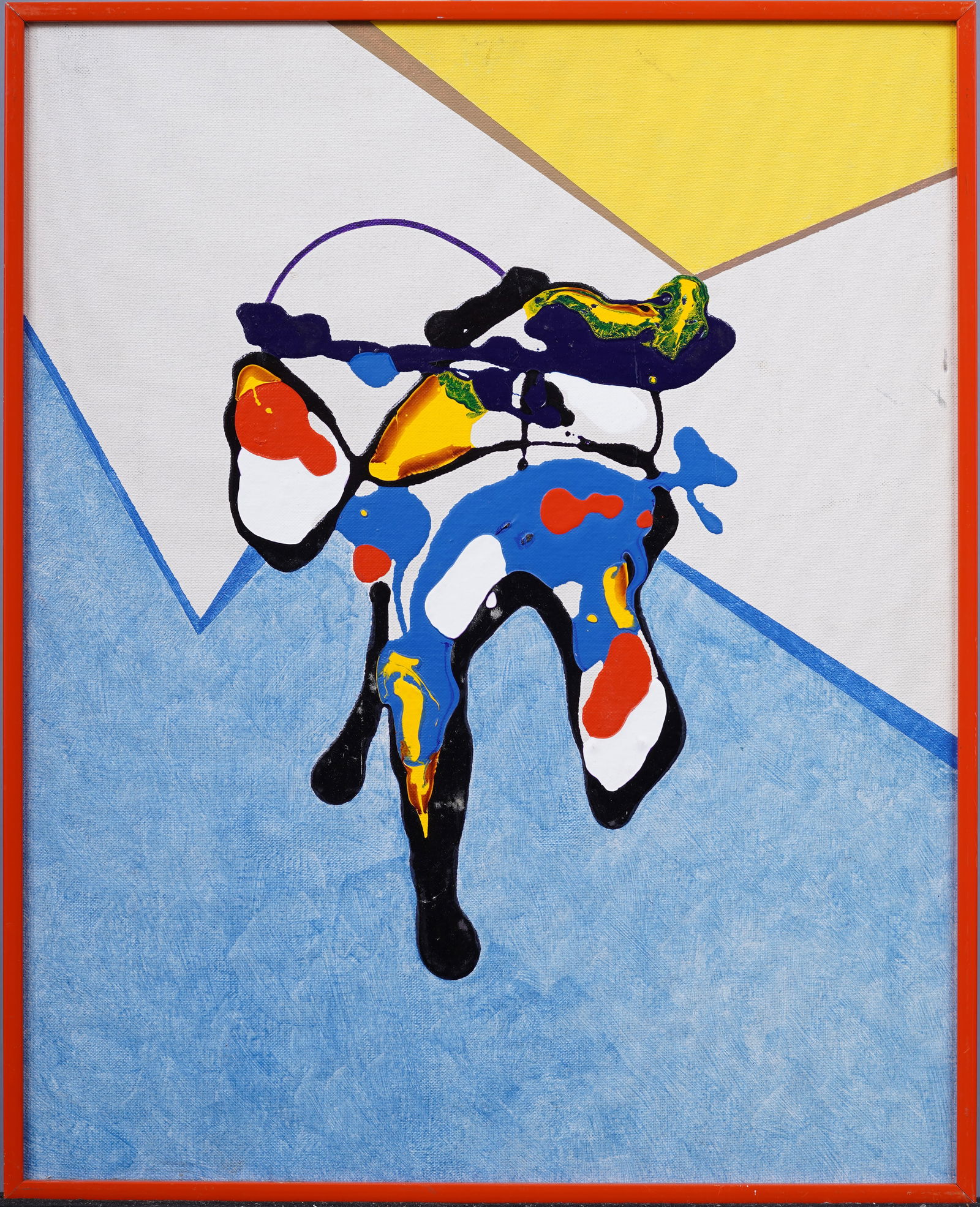 Vintage Mid Century American Abstract Expressionist Framed Original New York School Oil Painting (1 of 6)