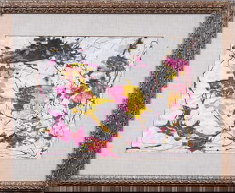 Richard W. Dempsey (1909 - 1987) Antique American Abstract Expressionist Framed Painting