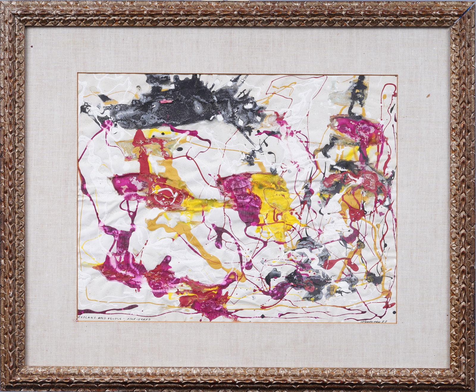 Richard W. Dempsey (1909 - 1987) Antique American Abstract Expressionist Framed Painting (1 of 7)