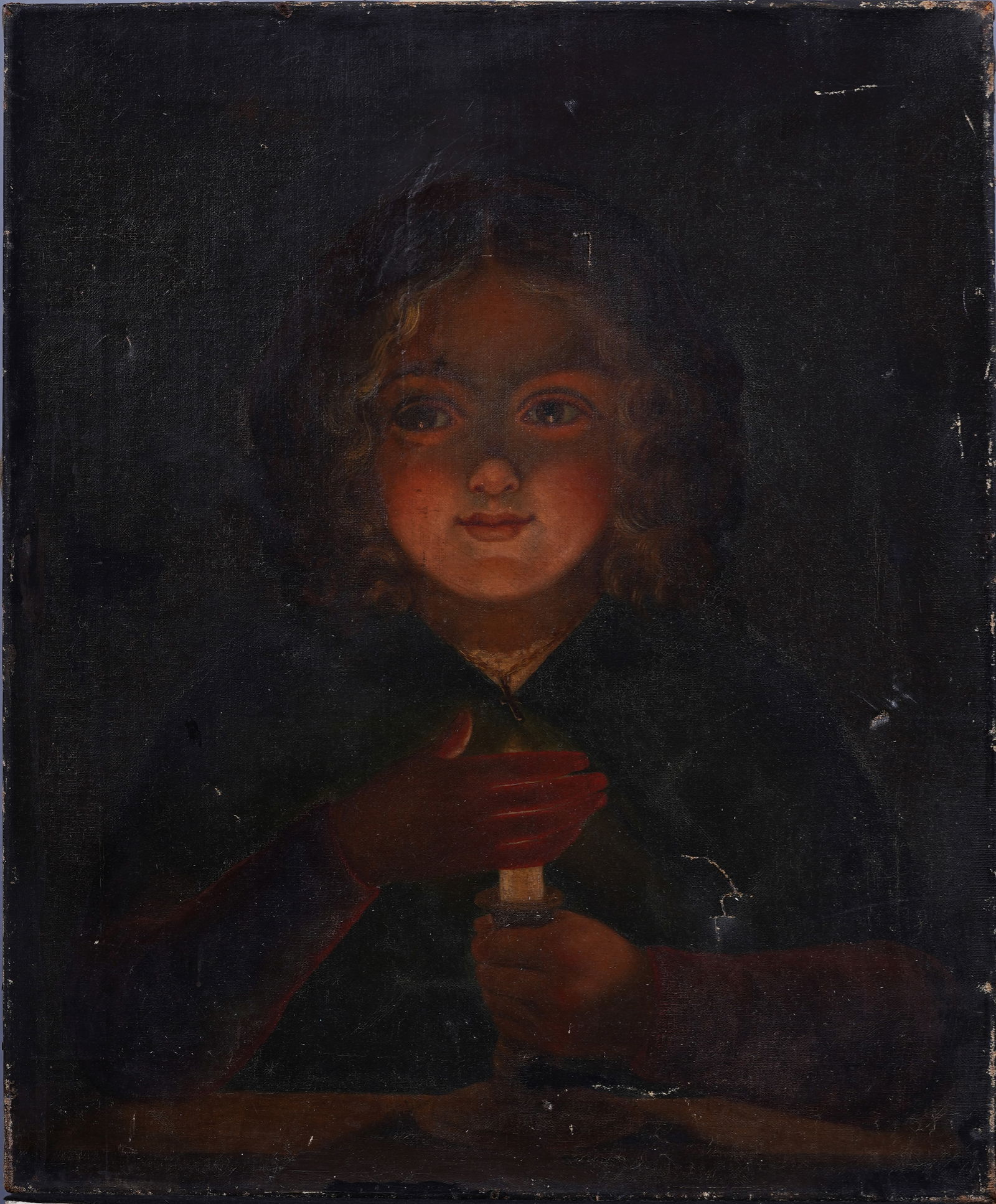 19th Century Antique American School Luminous Portrait Original Oil Painting (1 of 5)
