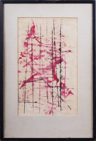 Madeline Francis Vintage Signed Canadian Female Modernist Abstract Expressionist Framed Painting