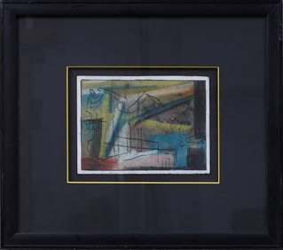 Rolph Scarlett (1889 - 1984) Antique American Cubist Abstract Figural Original Framed Painting