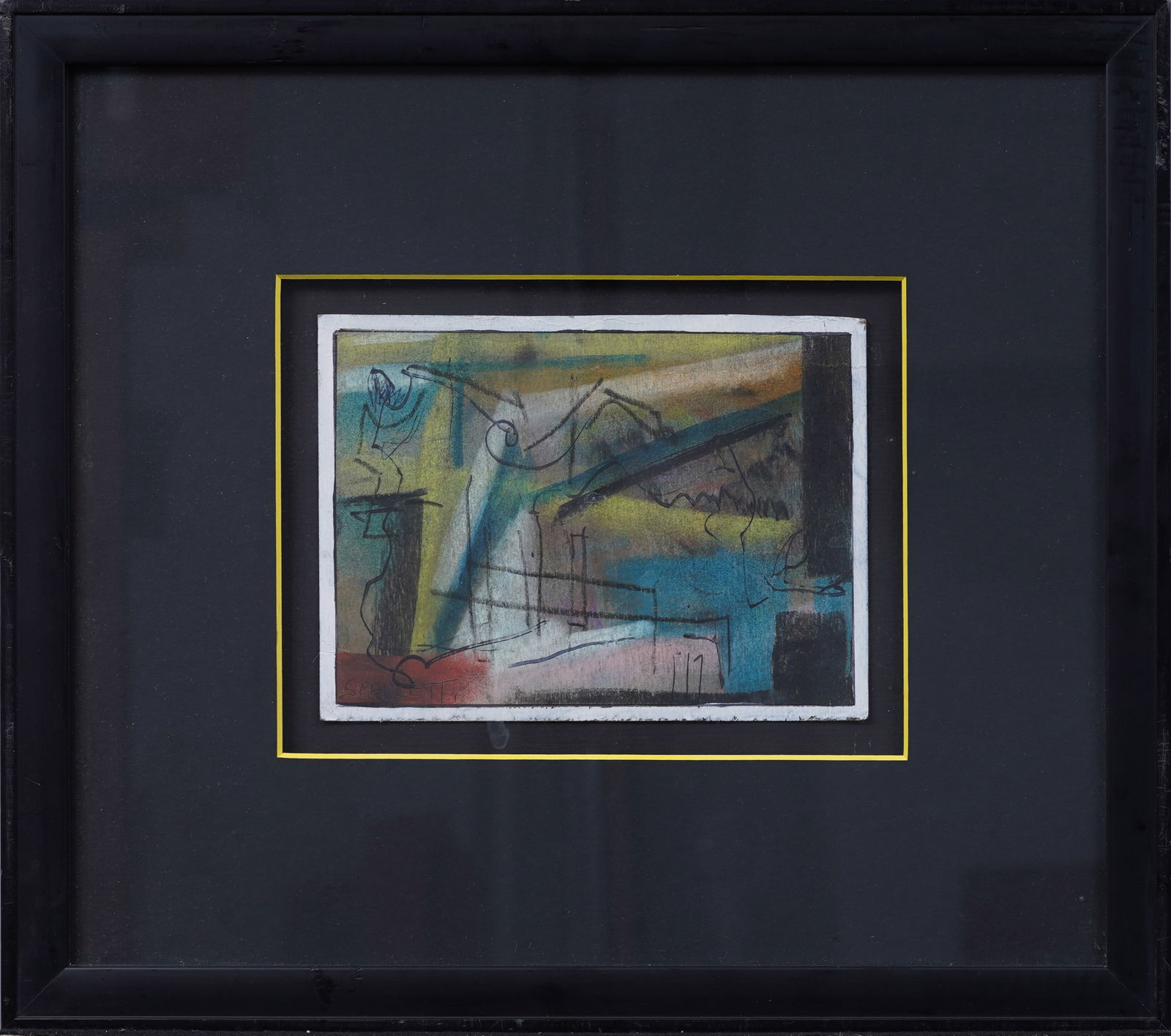 Rolph Scarlett (1889 - 1984) Antique American Cubist Abstract Figural Original Framed Painting (1 of 5)