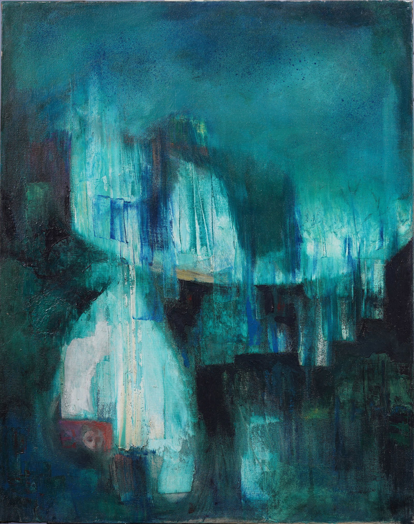 Incredible Early American Modernist Moody Abstract Expressionist Oil Painting (1 of 4)