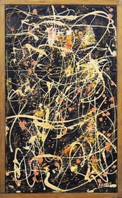 Marjorie Kanny Important Period Abstract Expressionist Action Painting Framed Original Modern Art