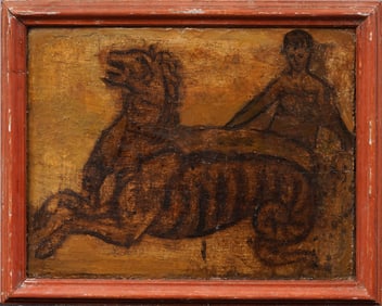 Exhibited Old Master European Mythological Framed Original Oil Painting on Panel