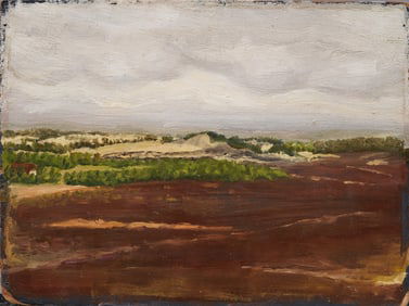 Antique European Impressionist Beach Scene Seascape Oil Painting