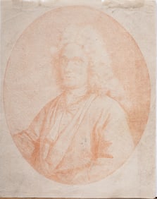 Antique Old Master European Important Gentleman Portrait Original Drawing