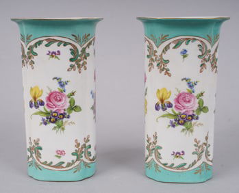 Pair of Antique French Paris Royal Porcelain Vases