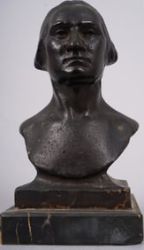 Antique Cast Iron George Washington Bust Sculpture