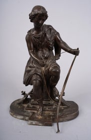 19th Century Nicholas Muller & Ansonia “Ulysses” Cast Metal Front Statue