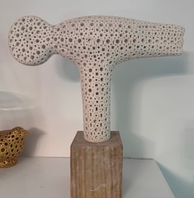 Alexander Ney (B.1939) Vintage American School Modernist Head Sculpture Unique Original Work