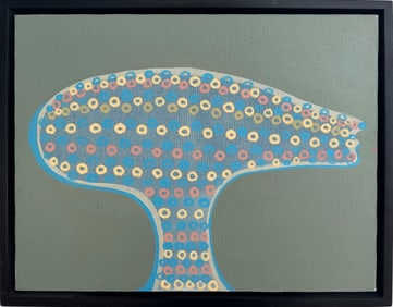 Alexander Ney (B.1939) Vintage American School Modernist Abstract Portrait Oil Painting