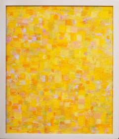 Mid Century Modern Vintage American School Abstract Expressionist Framed Original Oil Painting