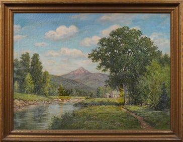 Henry Harlow Howe (1886 - 1966) New England White Mountain Impressionist Landscape Oil Painting