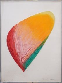 Takao Saito (1936 - 2021) Antique Japanese Signed Modernist Abstract Watercolor Painting