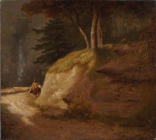 Thomas Doughty (1793 - 1856) Antique American Hudson River School Signed 1827 Landscape Oil Painting