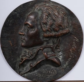 Pierre Jean David d'Angers (1788 - 1856) Antique French Bronze Robespierre Portrait Circa 1835