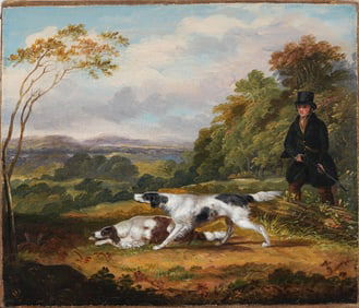 Henry Thomas Alken, Sr. (1785 - 1851) Antique English Hunting Scene Landscape Original Oil Painting