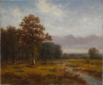 David Johnson (1827 - 1908) Antique American Signed Hudson River School Landscape Oil Painting