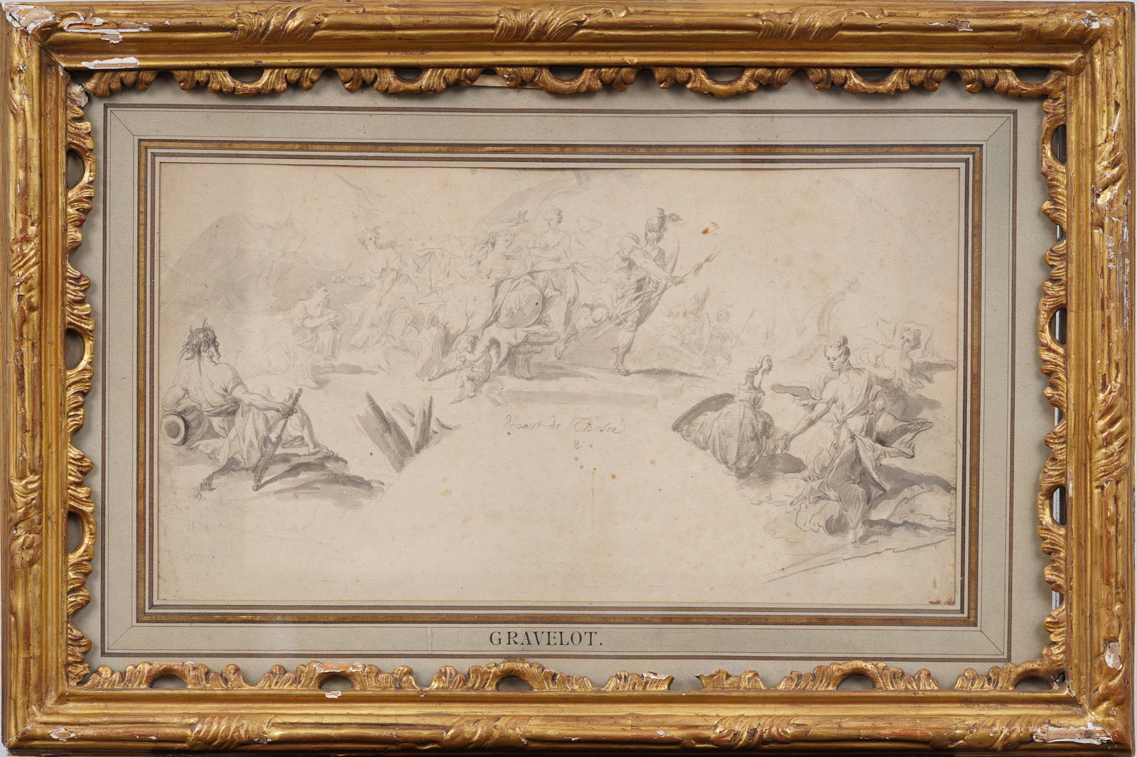 Hubert Francois Gravelot (1699 - 1773) Antique French Old Master Classic Portrait Original Painting (1 of 8)