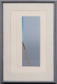 Vintage Surrealist Signed and Numbered Paint Brush Abstract Framed Print