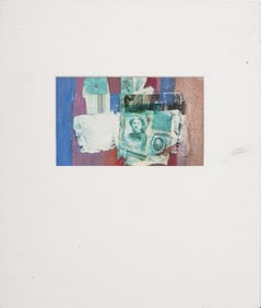 Vintage Abstract Modernist Collage Painting