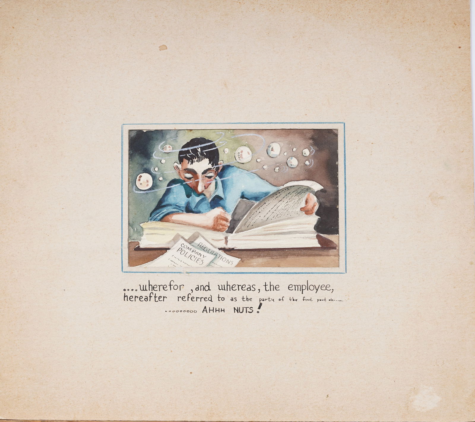 Antique American School WPA Social Realist Historical Commentary Circa 1940 Original Painting (1 of 5)