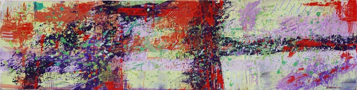 Vintage American Abstract Expressionist Mid Century Modern Original Oil Painting