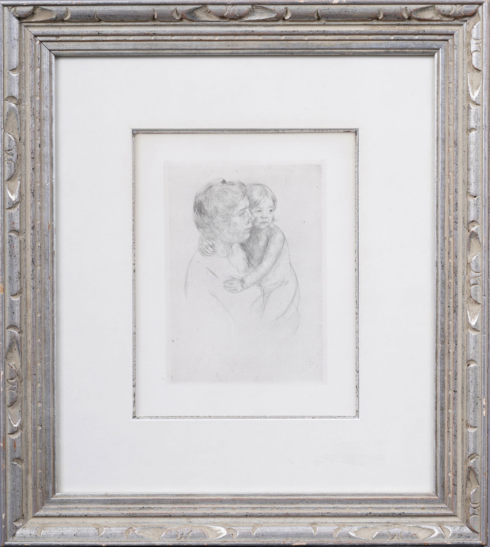 Mary Stevenson Cassatt (1844-1926) Antique American Impressionist Family Portrait Etching (1 of 5)